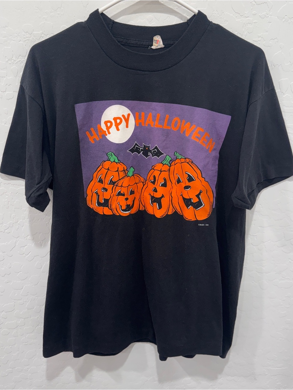 Vintage Screen Stars Happy Halloween Pumpkin Graphic Tee 1990’s Singe Stitch USA